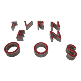 9 luminous industrial letters
