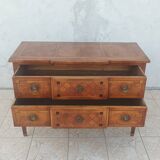 Louis XVI chest of drawers stamped in Faubourg Saint Antoine marquetry
