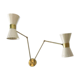 Italian applied wall articulated diabolo design 50s
