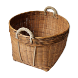 BIG BASKET RONTIN VINTAGE & POIGNEES ROPE