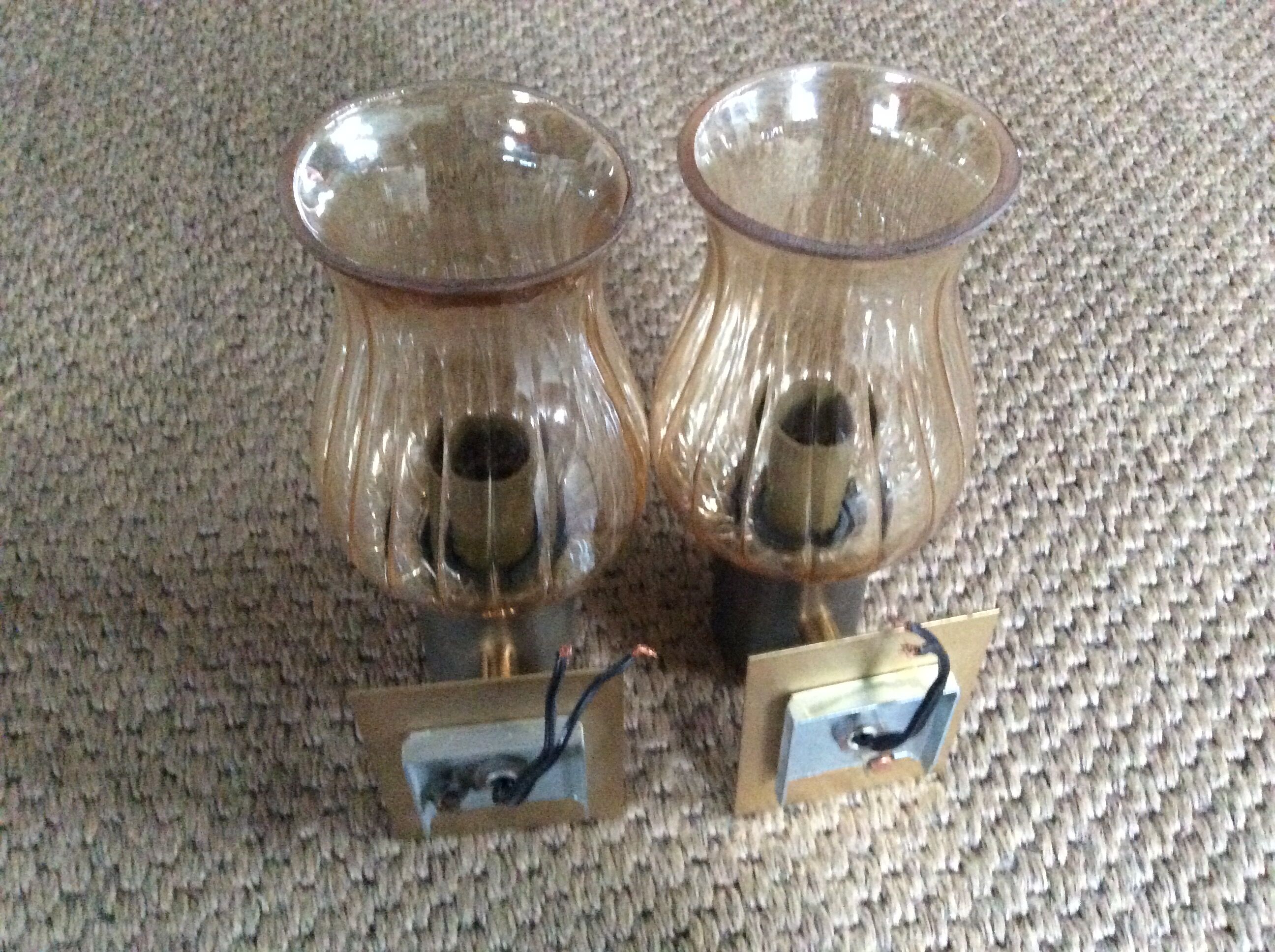 Pair of vintage wall lamps