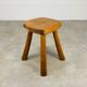 Tabouret brutaliste bois massif déco chalet