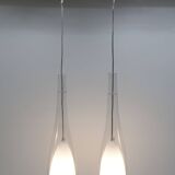 Pair of IKEA klockspel pendant lamps from 1980, cleaned and working