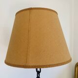 Large brutalist iron floor lamp