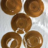 Gien porcelain slip vine leaf plate