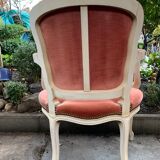 Pink velvet convertible chair