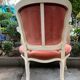 Pink velvet convertible chair