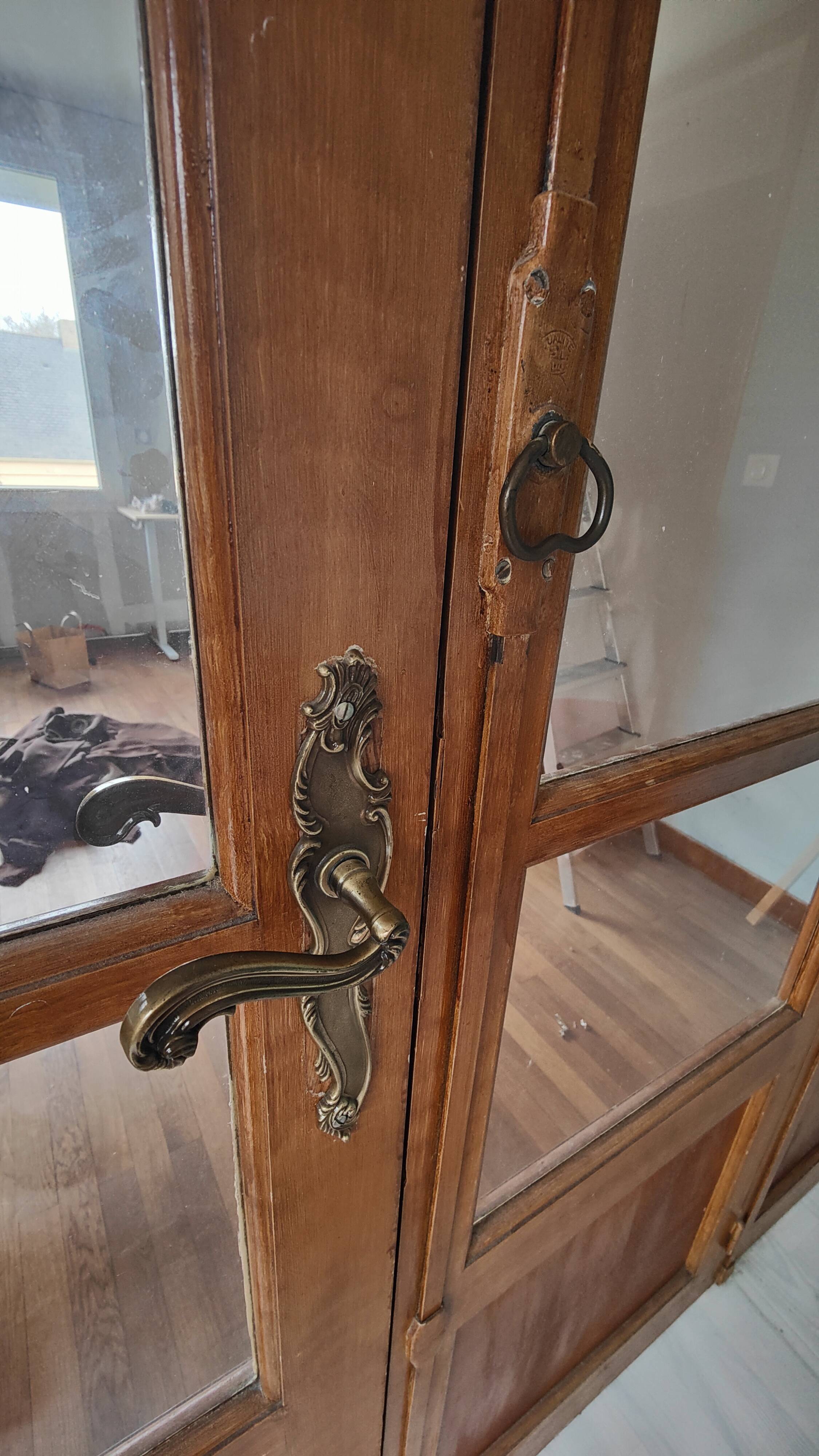 Porte intérieure ancienne vitrée 4 vantaux