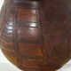 Vintage Turned and Carved Wooden Vase - Vine Decor H 28 cm