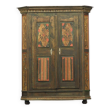 Painted Folk Art Bridal Cupboard