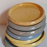 Seven vintage potter's sweet treat plates