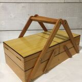 Wood sewing box
