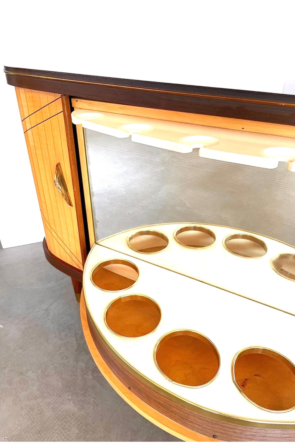 Sesame Bar multifunctional Dry Bar and Book Case with tambour doors