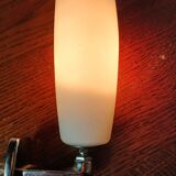 Adjustable wall light in opal glass and chrome-plated metal, Italy, ve