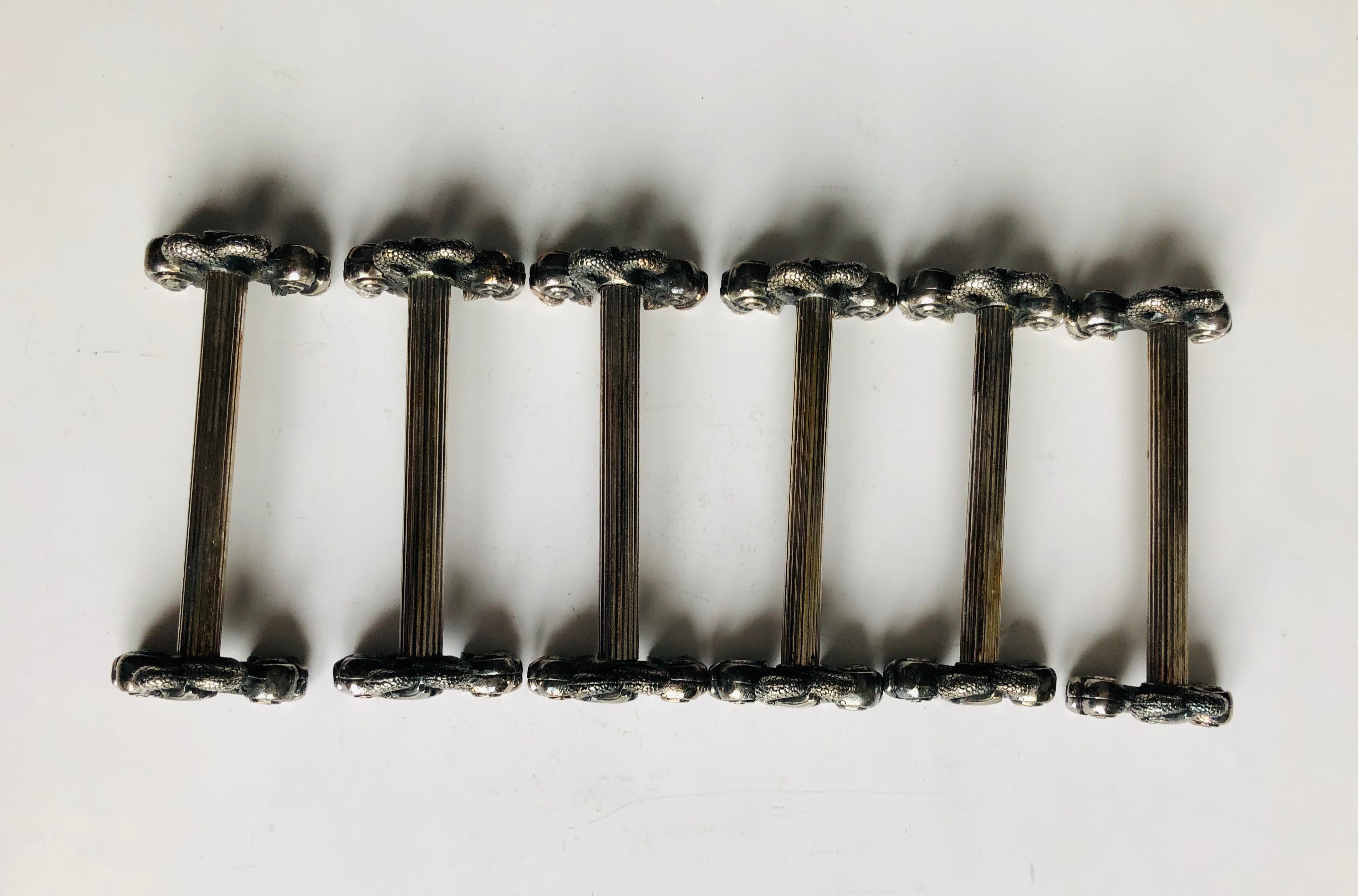 Set of - door silver metal knives