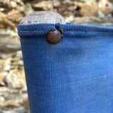 Folding canvas armchair by the sea La Baule 1960s