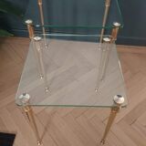 Brass and glass tables
