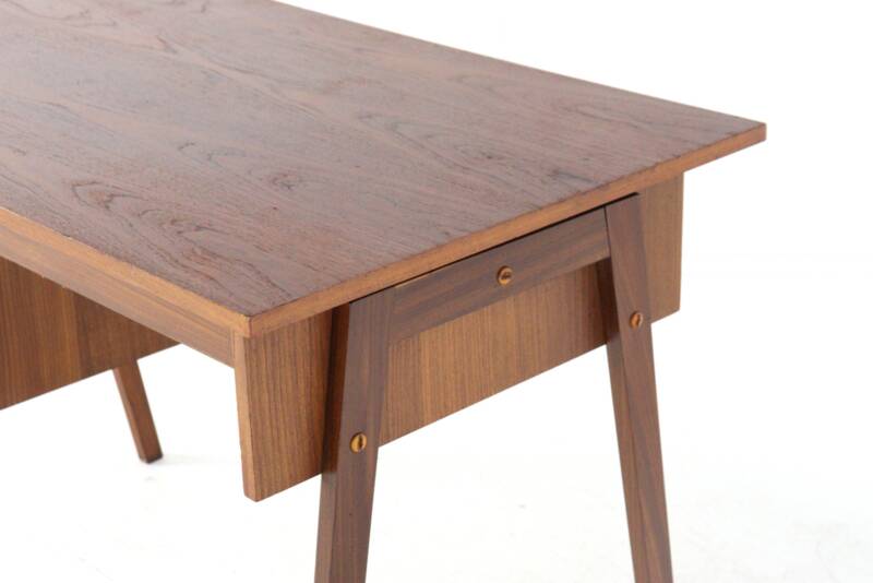 Bureau en teck du milieu du siècle « Hellendoorn » - design vintage hollandais