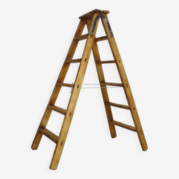 Vintage Wooden Painter's Ladder, 1950s 1960s