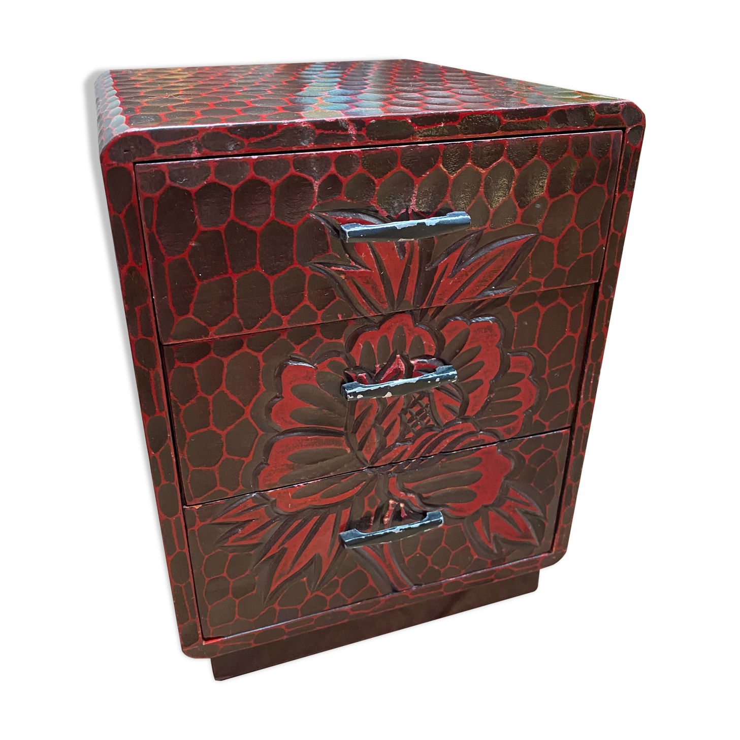 Jewelry box Box Japanese Tansu vintage carved wood