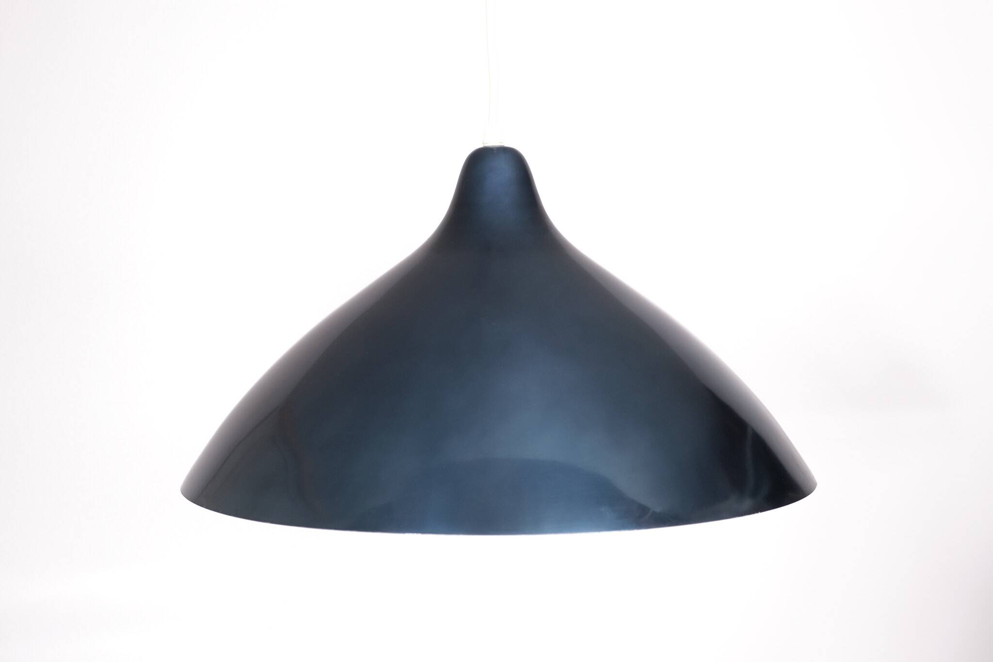 Petrol Blue Pendant Lamp by Lisa Johansson Pape for Orno, 1950s