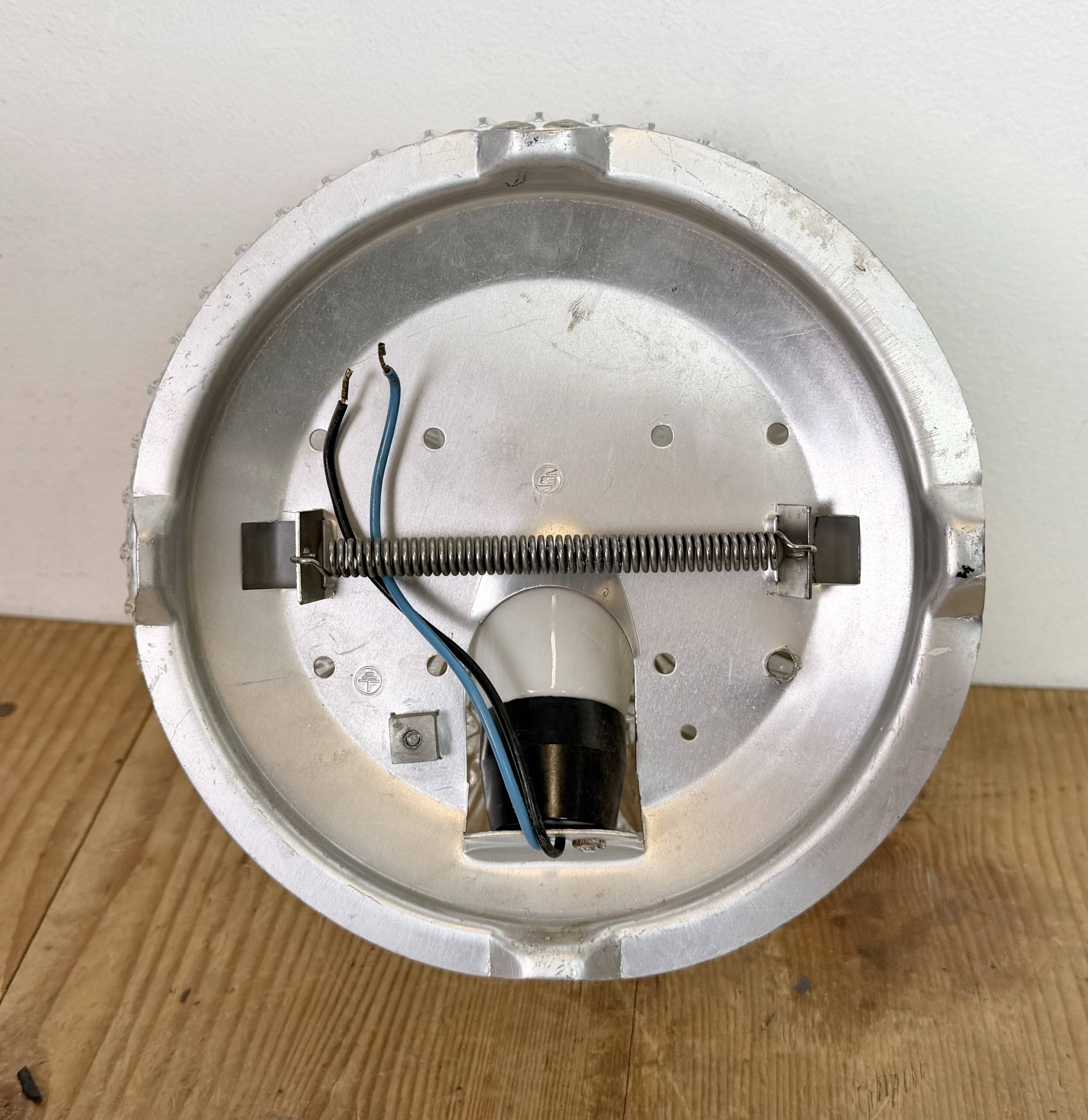 Vintage Glass Wall Or Ceiling Light, 1970s