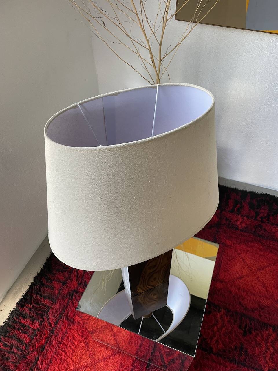 1950s wooden table lamp