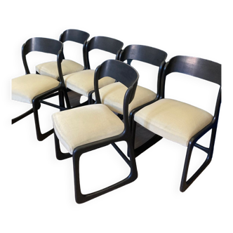 6 Baumann sled chairs