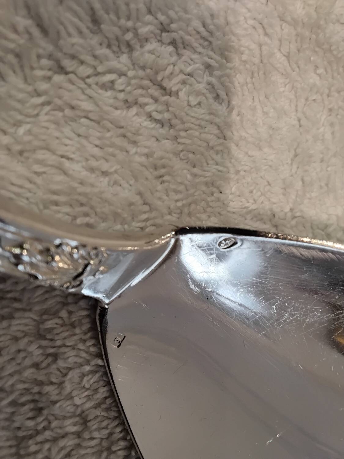 Rice serving shovel silver plated metal goldsmith cross Lorraine style LXV