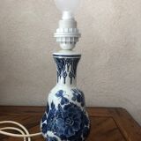 Pied de lampe en porcelaine bleue