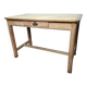 Antique farmhouse table in raw wood