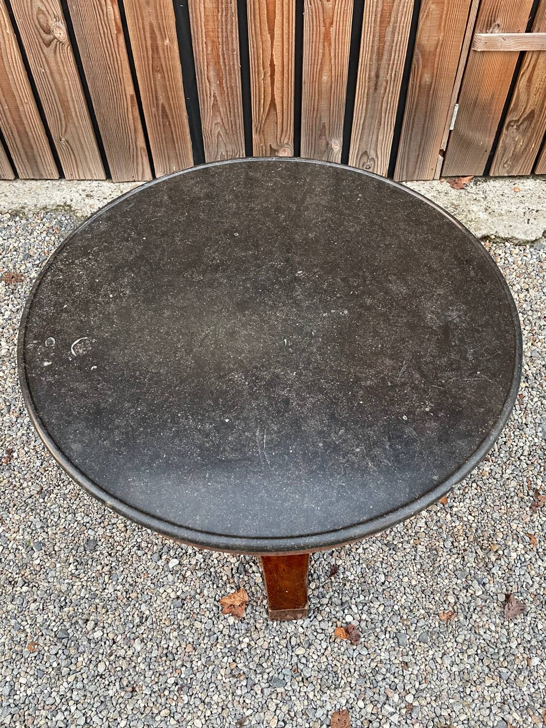 Guéridon rond Empire en marbré