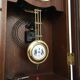 Mid Century Vintage Victorian Style Wall Clock Wood Case,Chime, in Working order