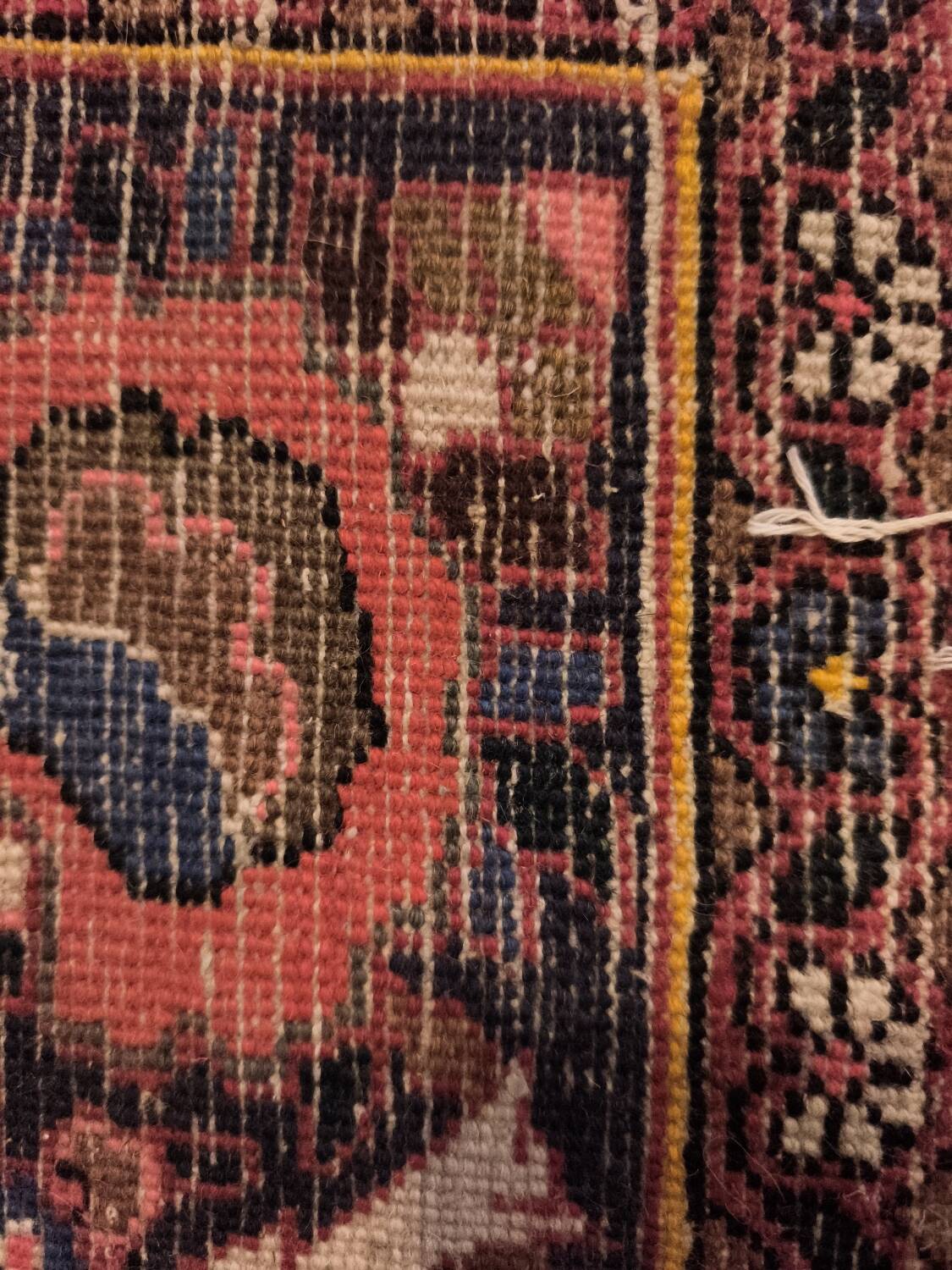Hand-knotted Bakhtiari Persian carpet from Iran.
