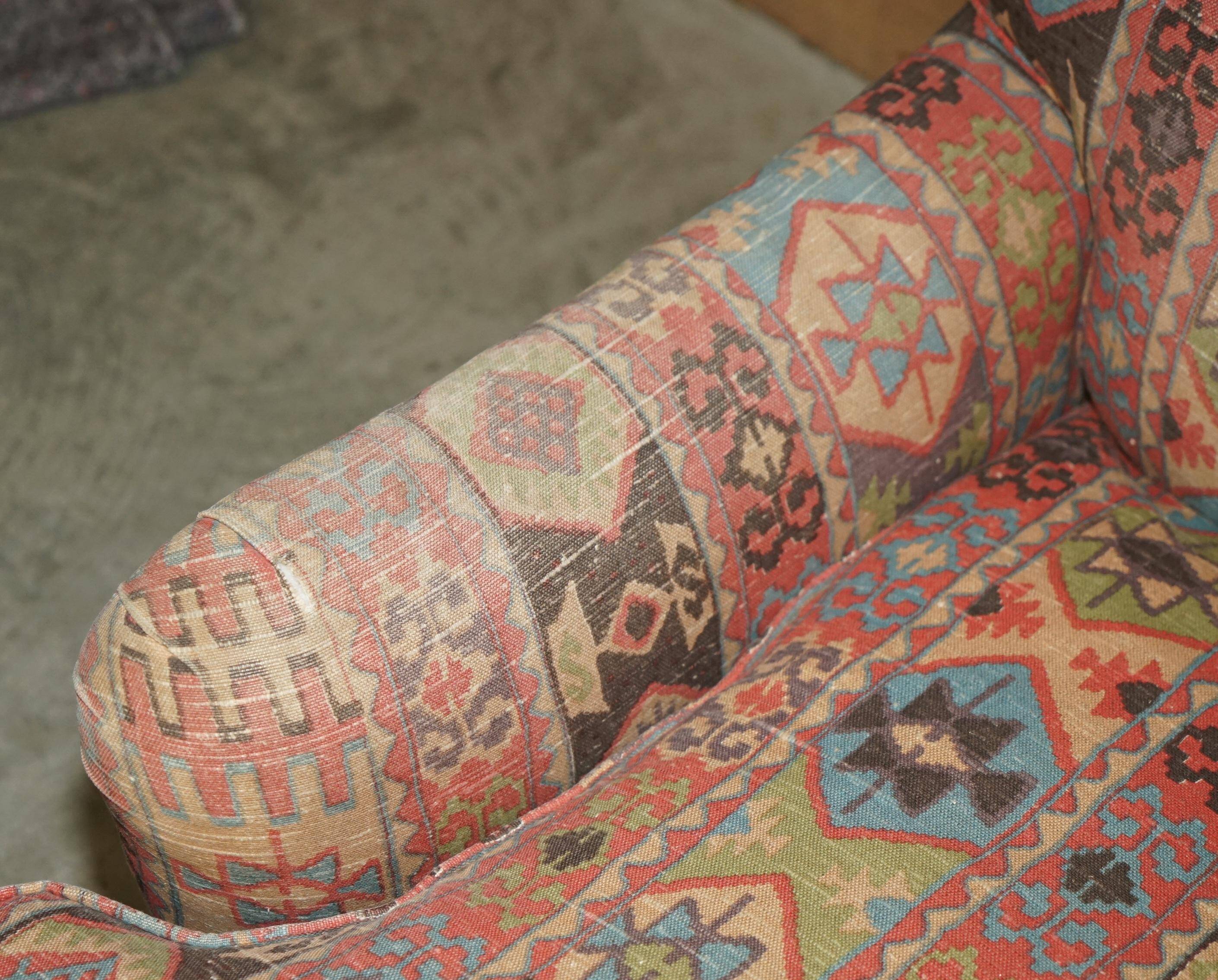 Three-seater Kilim vintage sofa by George Smith