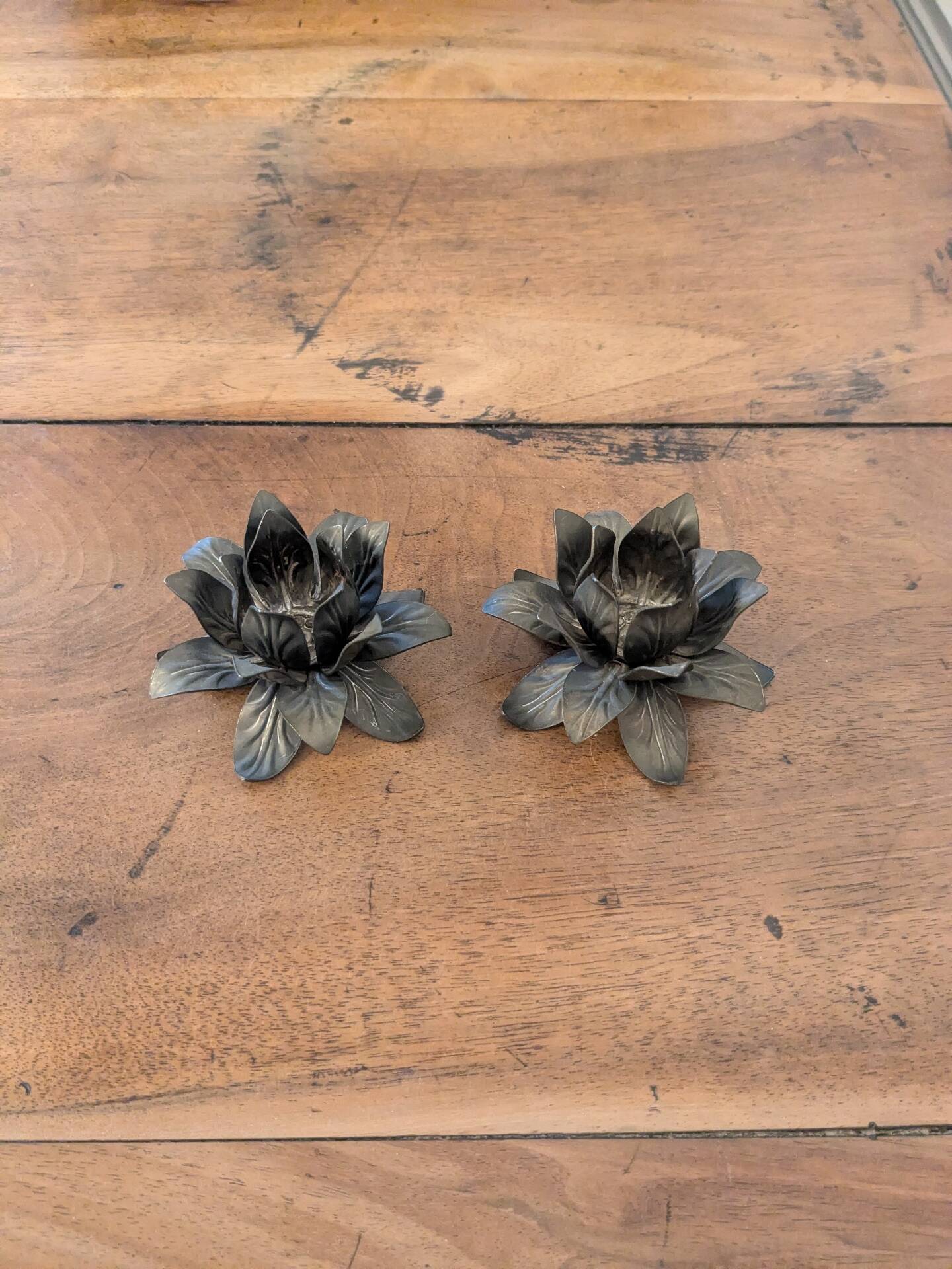 Lotus flower candle holders