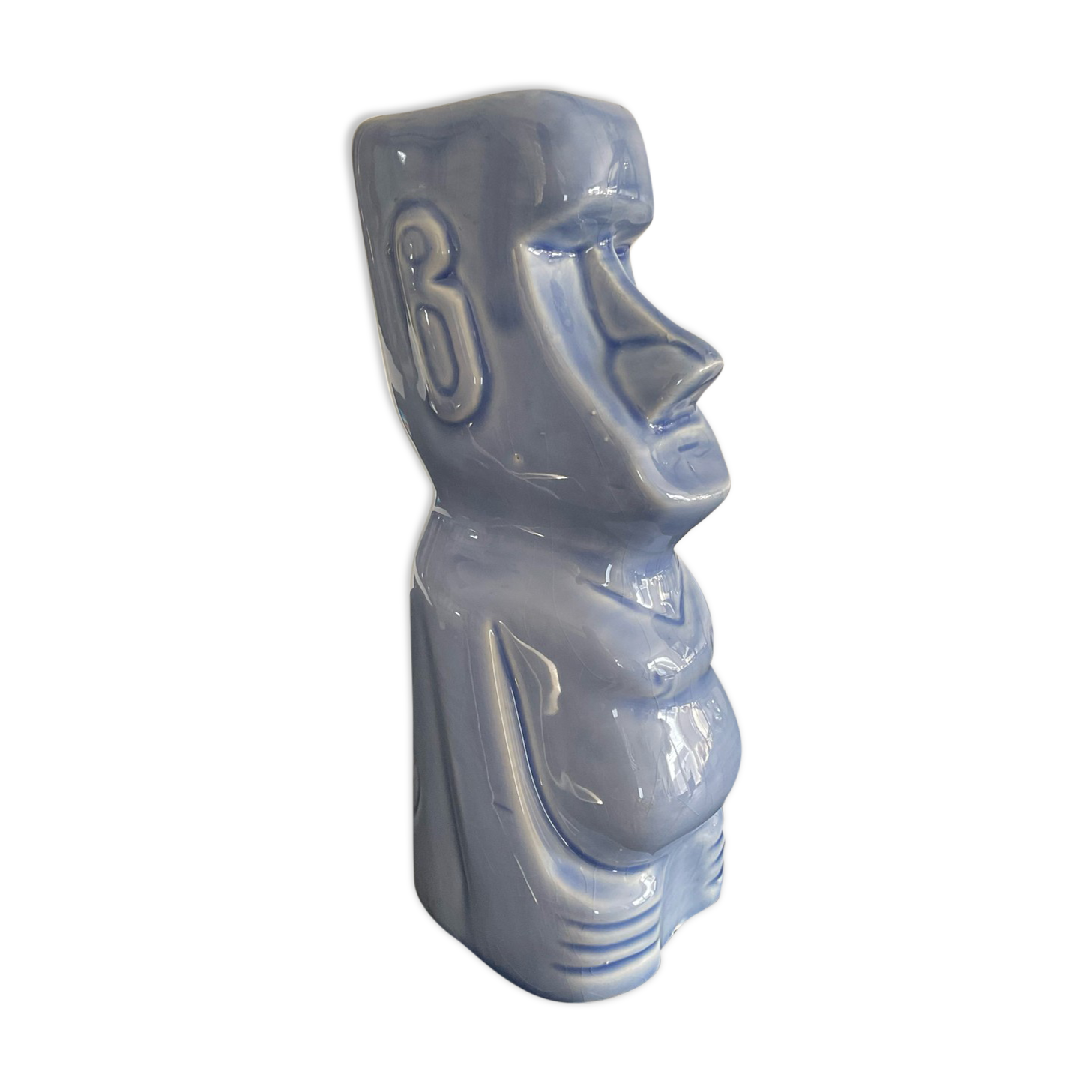 Vintage ethnic vase in glazed porcelain