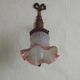 French Bronze Empire Style Ribbon & Bows Wall Light with Frilled Glass Shade 5140