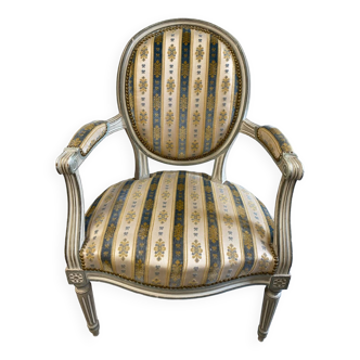 Louis XVI style medallion armchair