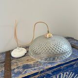 Vintage suspension in chiseled glass