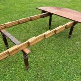 Large and wide walnut reception table