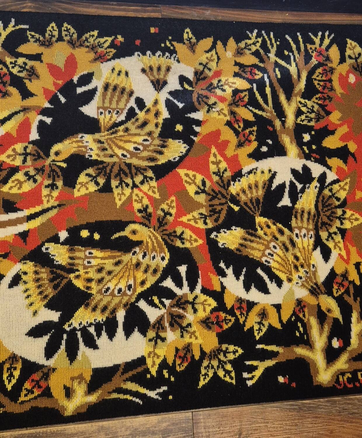 Tapisserie d'Aubusson "Aurore" en pure laine Jean Claude Bissery