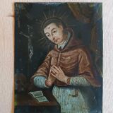 Antique painting on copper - Saint Charles Borromeo - Italian School, 17th century