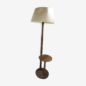 Lampdaire en bois avec sa table inclus