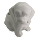Cache pot chien en porcelaine blanc vintage