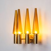 Hans Agne Jakobsson wall lamp made from brass with orange shades