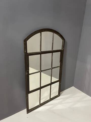 Miroir industriel en fer patiné, Tchécoslovaquie, années 1960