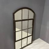 Miroir industriel en fer patiné, Tchécoslovaquie, années 1960