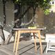 Vintage desk table with compass legs
