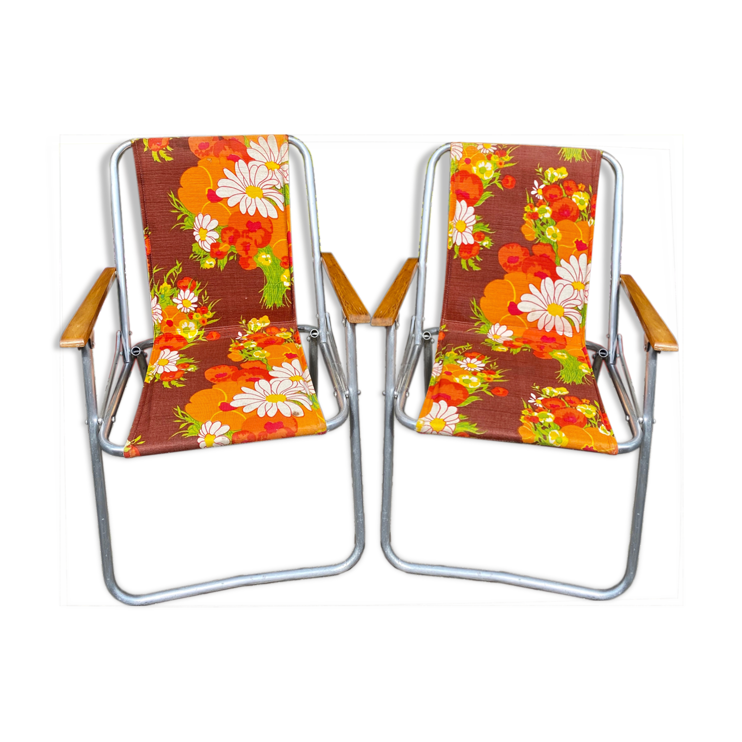 Pair of vintage camping chairs